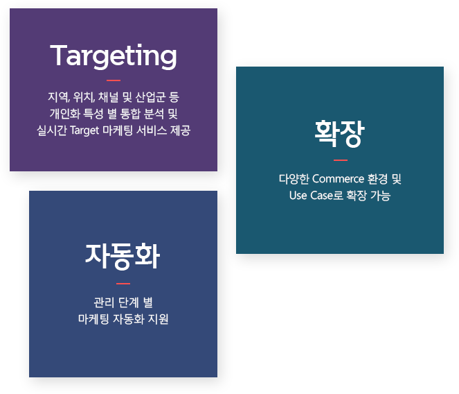 Targeting : , ġ, ä    ȭ Ư   м  ǽð Target   , Ȯ : پ Commerce ȯ  Use Case Ȯ , ڵȭ :  ܰ   ڵȭ 